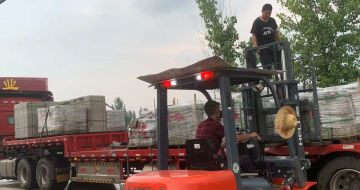 汕尾 黄金麻冰裂纹，地铺石装车