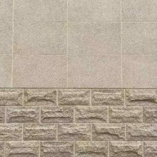 汕尾 黄金麻自然面蘑菇石配荔枝面干挂