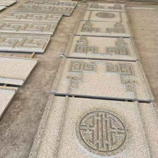 汕尾 白麻花岗岩外墙立面雕刻板