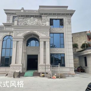 汕尾 白麻花岗岩别墅外墙干挂