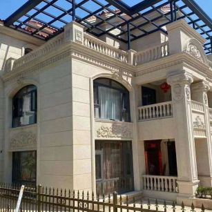 汕尾 黄金麻花岗岩荔枝面别墅外墙干挂