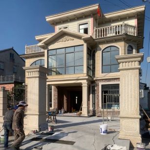 汕尾 黄金麻花岗岩荔枝面别墅外墙干挂私家专属