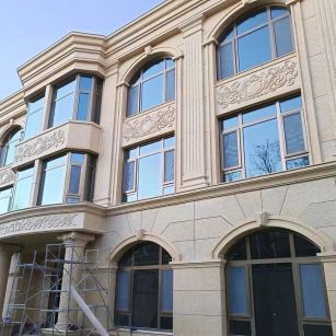 汕尾 黄金麻花岗岩别墅外墙干挂