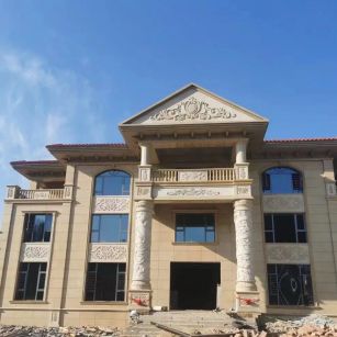 汕尾 黄金麻花岗岩别墅外墙干挂