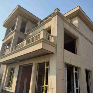 汕尾 黄金麻花岗岩石材荔枝面外墙干挂效果展示