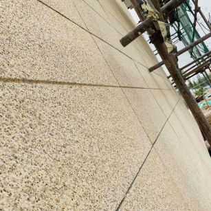 汕尾 黄金麻花岗岩荔枝面外墙干挂石材效果示例