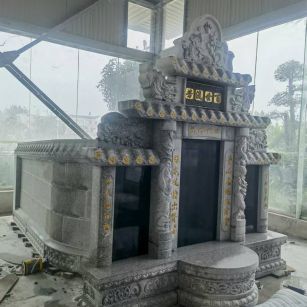 汕尾 芝麻白墓碑效果展示图