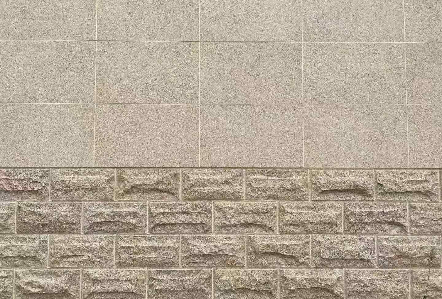 汕尾 黄金麻自然面蘑菇石配荔枝面干挂