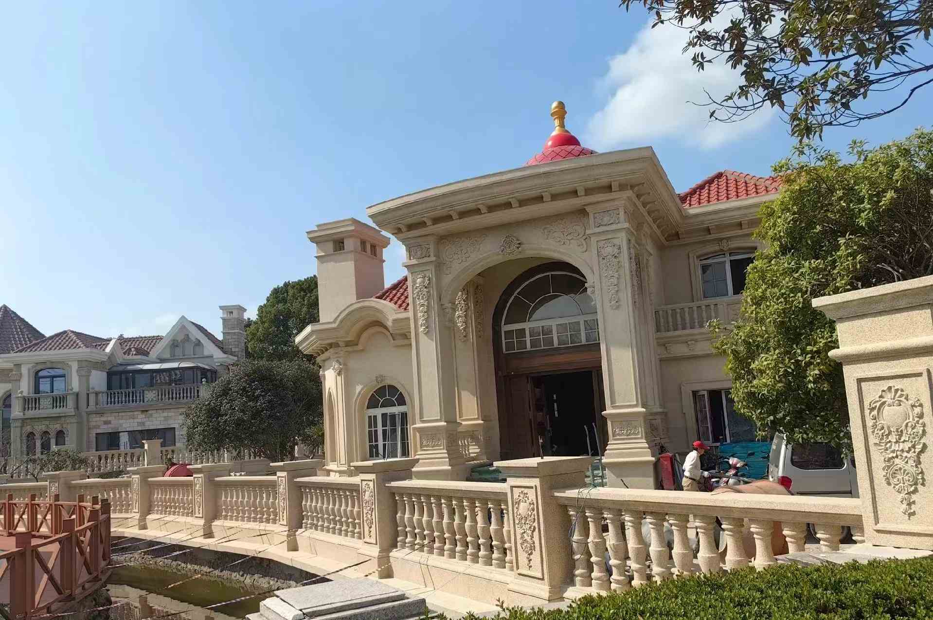 汕尾 黄金麻花岗岩欧式别墅