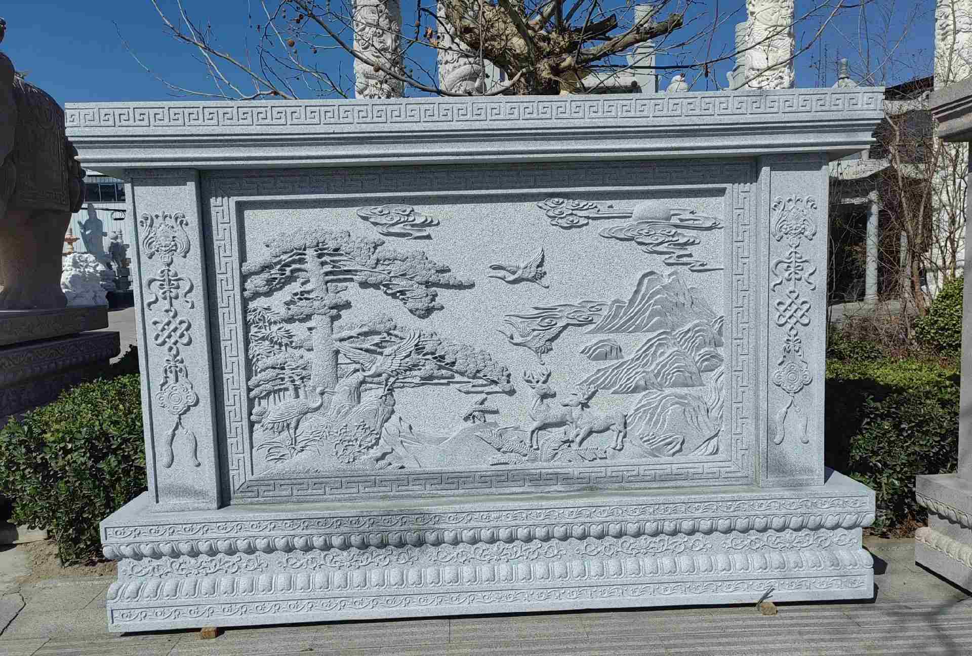 汕尾 芝麻白大型照壁，屏风，影壁