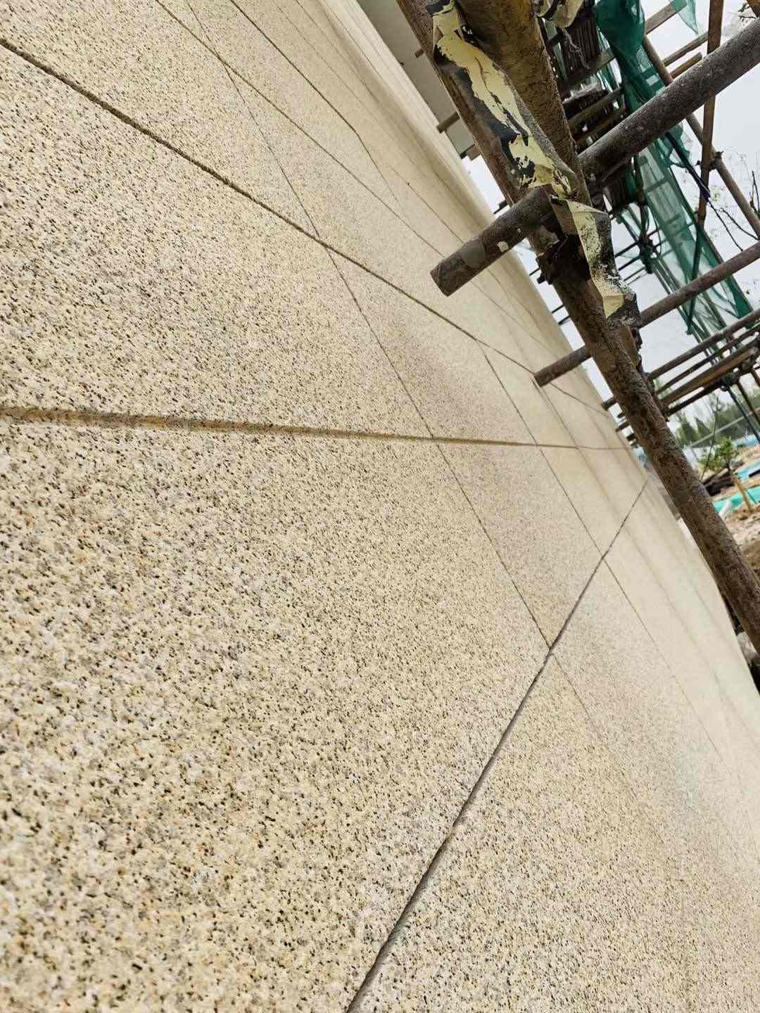 汕尾 黄金麻花岗岩荔枝面外墙干挂石材效果示例